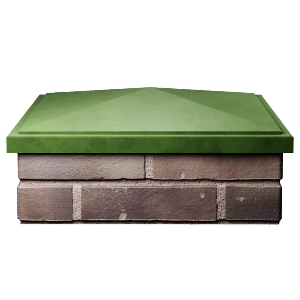 Колпак Zking БонаМоно Зеленый на столб 2х2 кирпича (515х515, 530х530мм) Каспийск фото