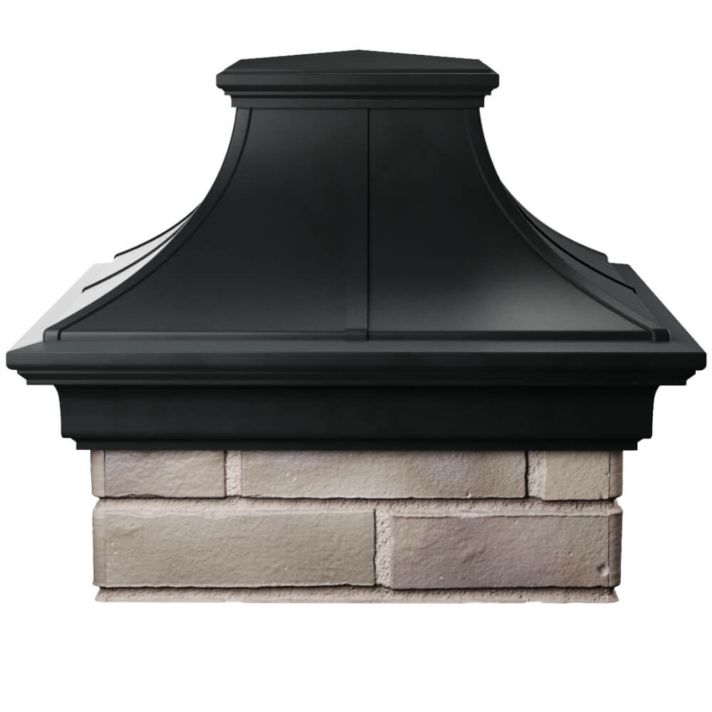 Колпак Zking Монблан Премиум Черный на столб 1.5х1.5 кирпича (385х385мм) Каспийск фото