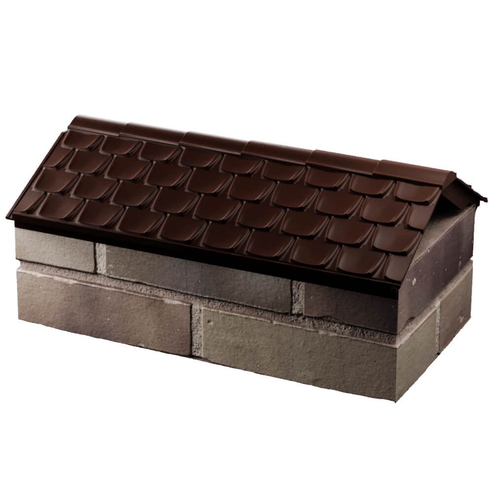 Парапет Zking Эльбрус Коричневый с посадкой на 1 кирпич (255мм) в Каспийске фото