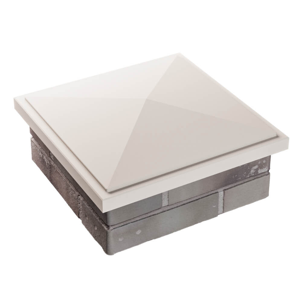 Колпак Zking БонаМоно Бежевый на столб 1.5х1.5 кирпича (385х385, 400х400мм) в Каспийске фото