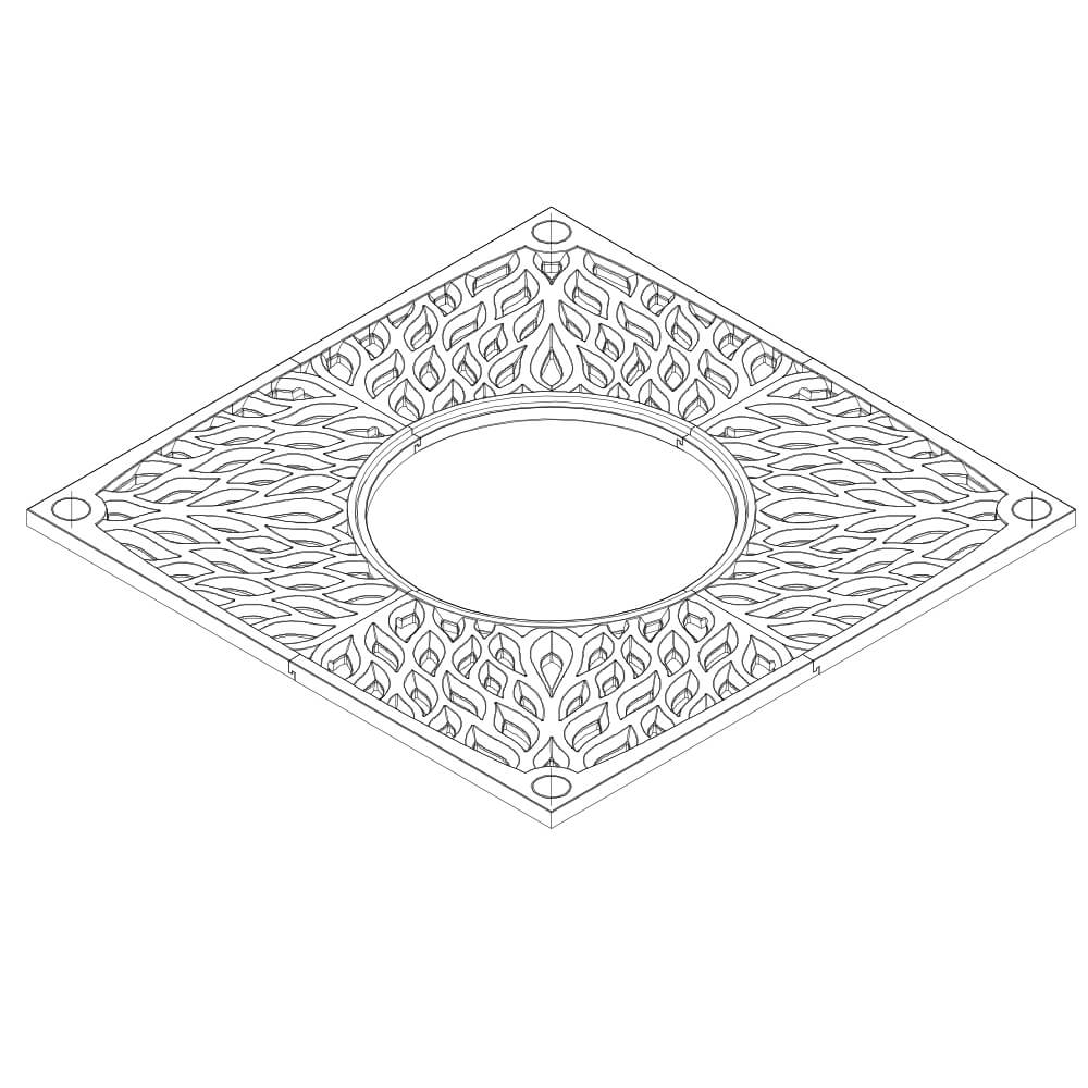 Приствольная решетка для дерева ZKING CRUST 2х2м Черная в Каспийске фото