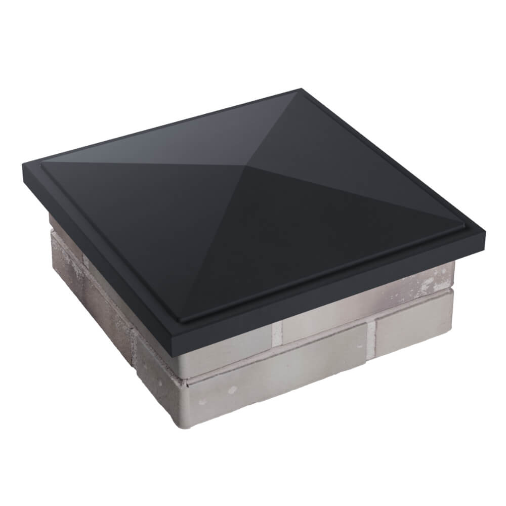 Колпак Zking БонаМоно Серый на столб 1.5х1.5 кирпича (385х385, 400х400мм) в Каспийске фото