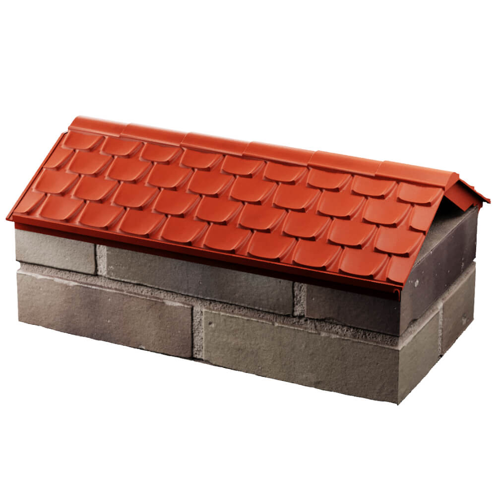 Парапет Zking Эльбрус Красный с посадкой на 1 кирпич (255мм) в Каспийске фото