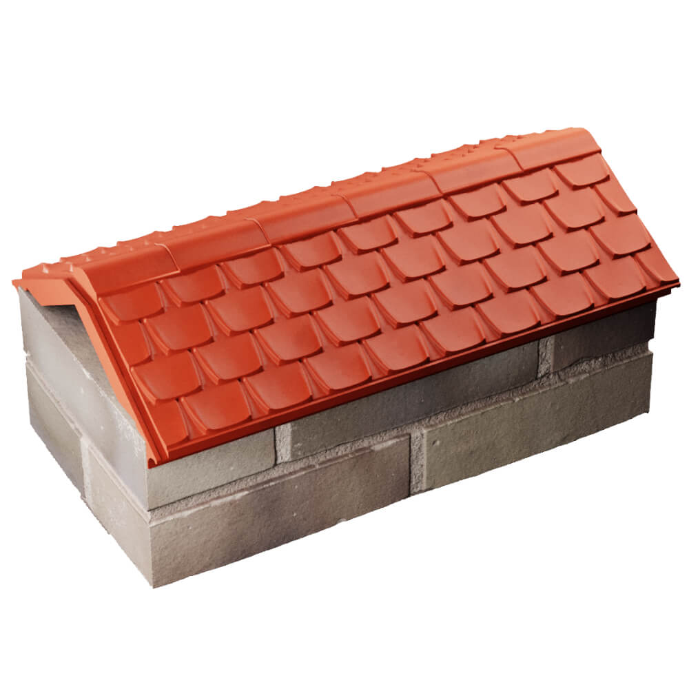 Парапет Zking Эльбрус Красный с посадкой на 1 кирпич (255мм) в Каспийске фото