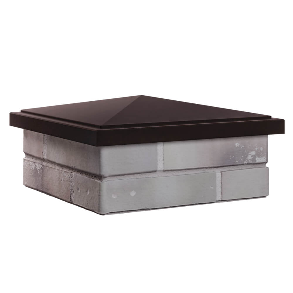 Колпак Zking БонаМоно Коричневый на столб 1.5х1.5 кирпича (385х385, 400х400мм) в Каспийске фото