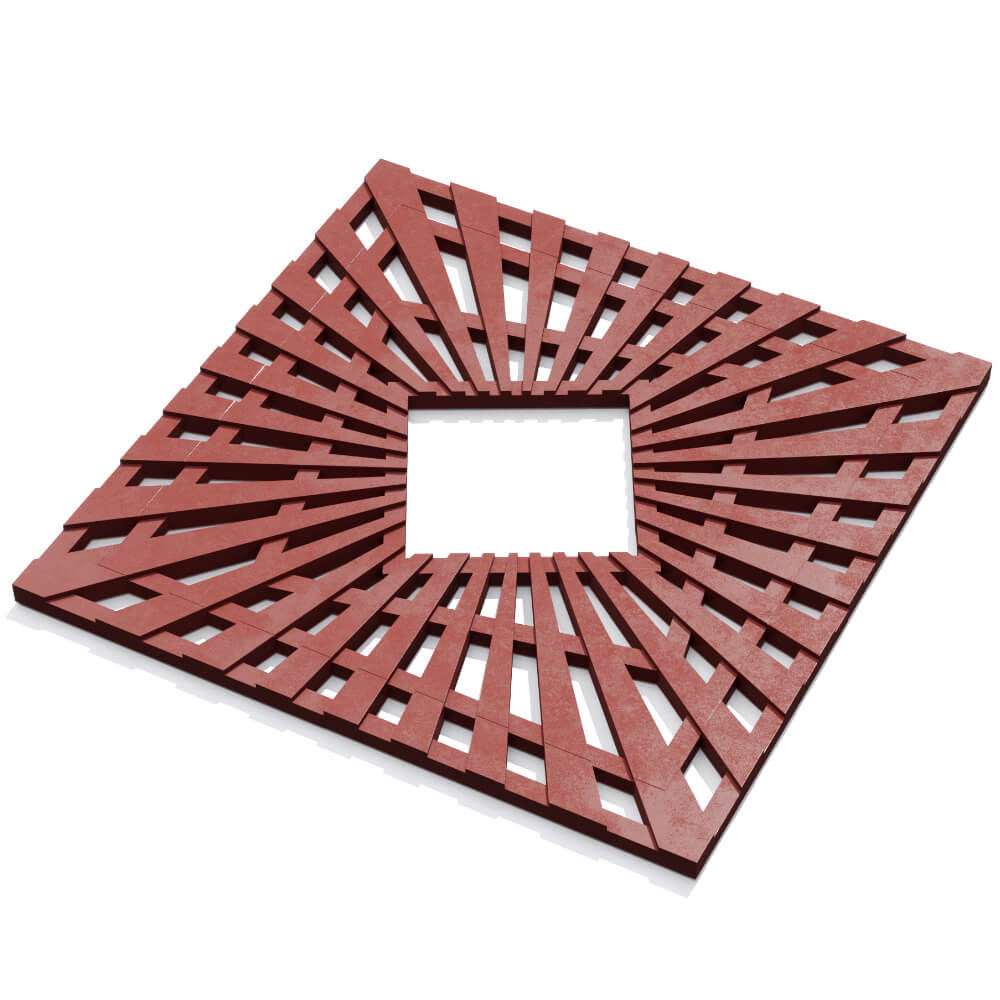 Приствольная решетка для дерева ZKING ATMOSPHERE 1.2х1.2м Красная в Каспийске фото