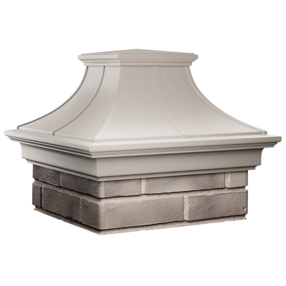 Колпак Zking Монблан Премиум Бежевый на столб 1.5х1.5 кирпича (385х385мм) в Каспийске фото