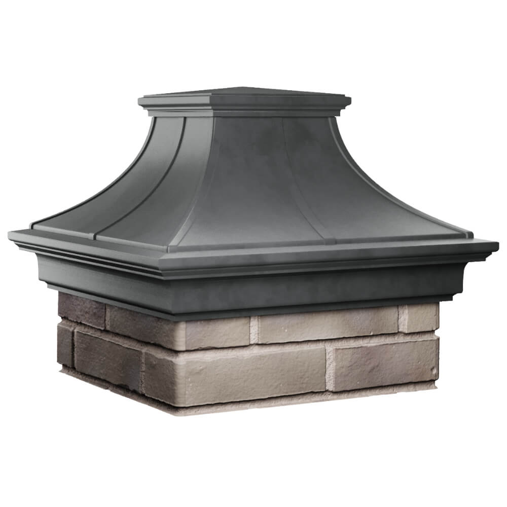 Колпак Zking Монблан Премиум Серый на столб 1.5х1.5 кирпича (385х385мм) в Каспийске фото