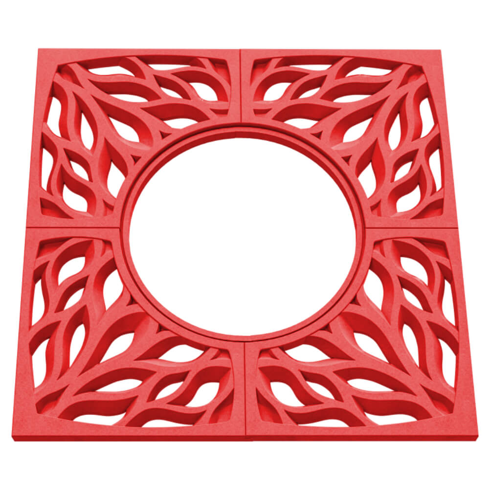 Приствольная решетка для дерева ZKING CRUST 1.2х1.2м Красная в Каспийске фото