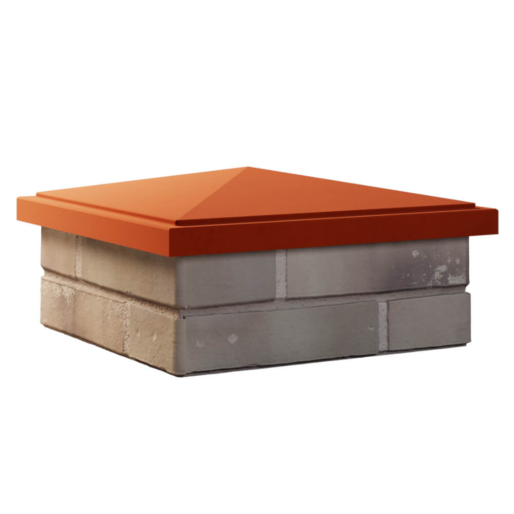 Колпак Zking БонаМоно Красный на столб 1.5х1.5 кирпича (385х385, 400х400мм) в Каспийске фото