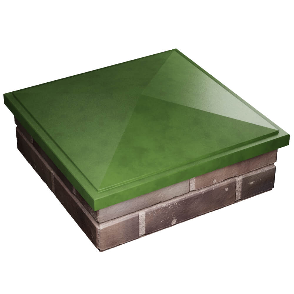 Колпак Zking БонаМоно Зеленый на столб 2х2 кирпича (515х515, 530х530мм) в Каспийске фото