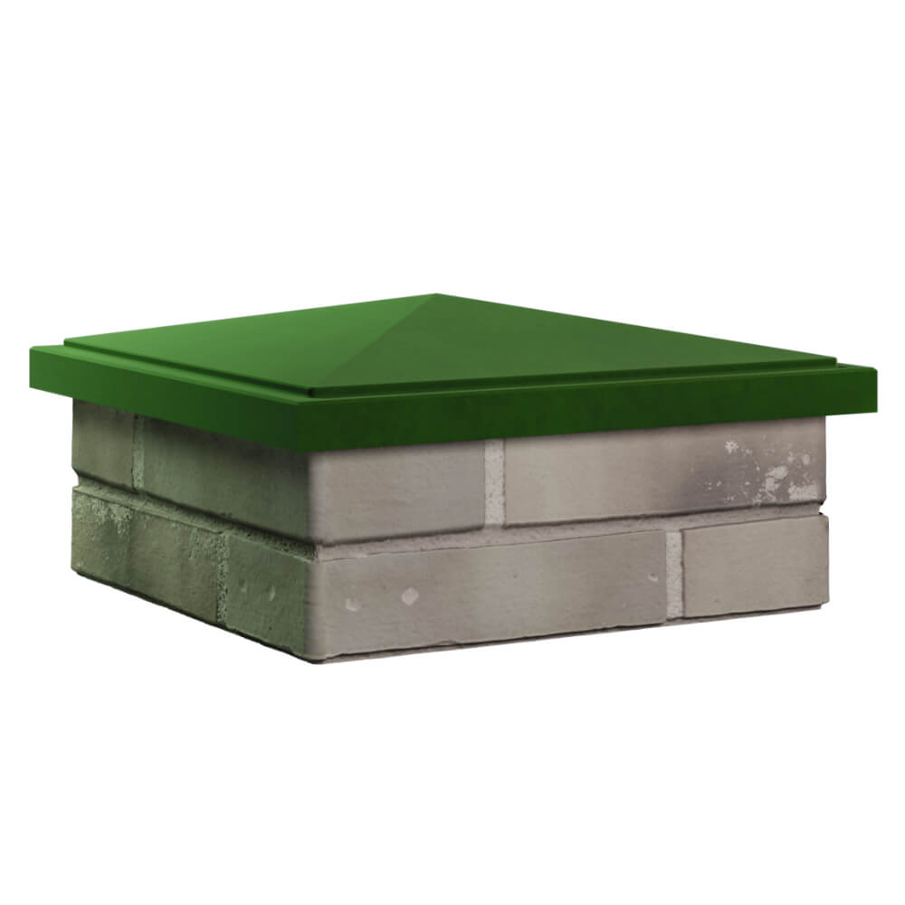 Колпак Zking БонаМоно Зеленый на столб 1.5х1.5 кирпича (385х385, 400х400мм) в Каспийске фото