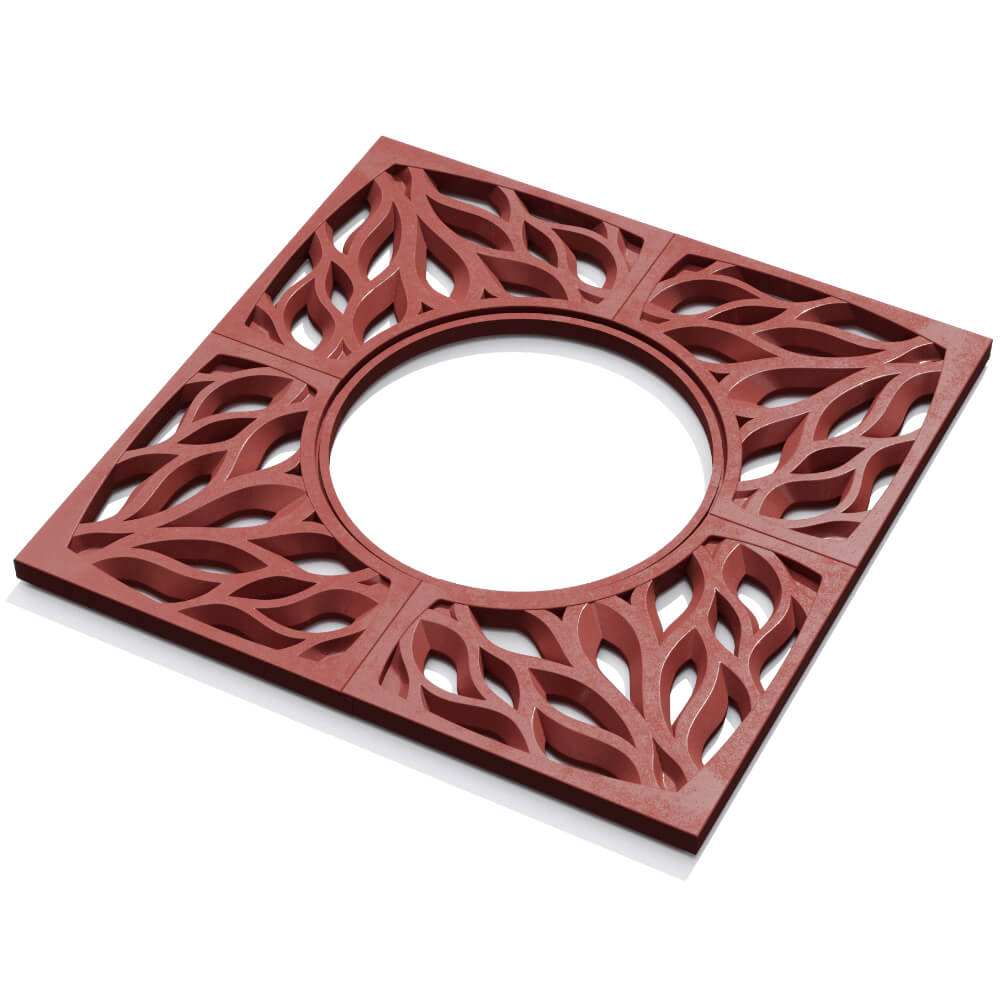 Приствольная решетка для дерева ZKING CRUST 1.2х1.2м Красная в Каспийске фото