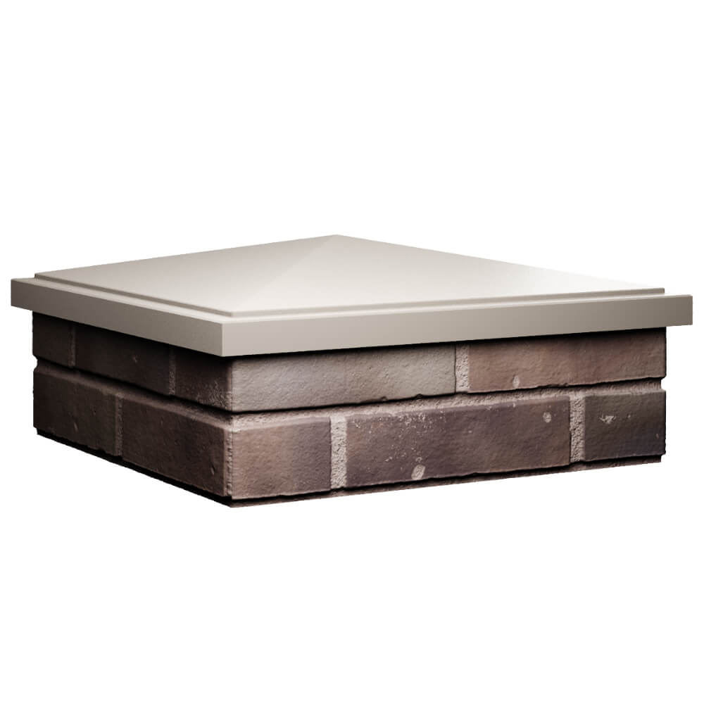 Колпак Zking БонаМоно Бежевый на столб 2х2 кирпича (515х515, 530х530мм) в Каспийске фото