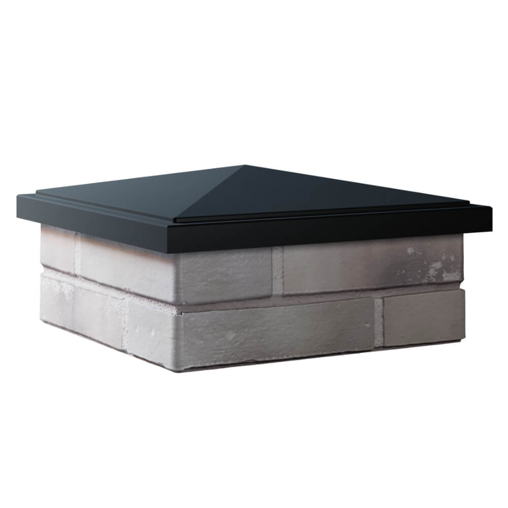 Колпак Zking БонаМоно Черный на столб 1.5х1.5 кирпича (385х385, 400х400мм) в Каспийске фото