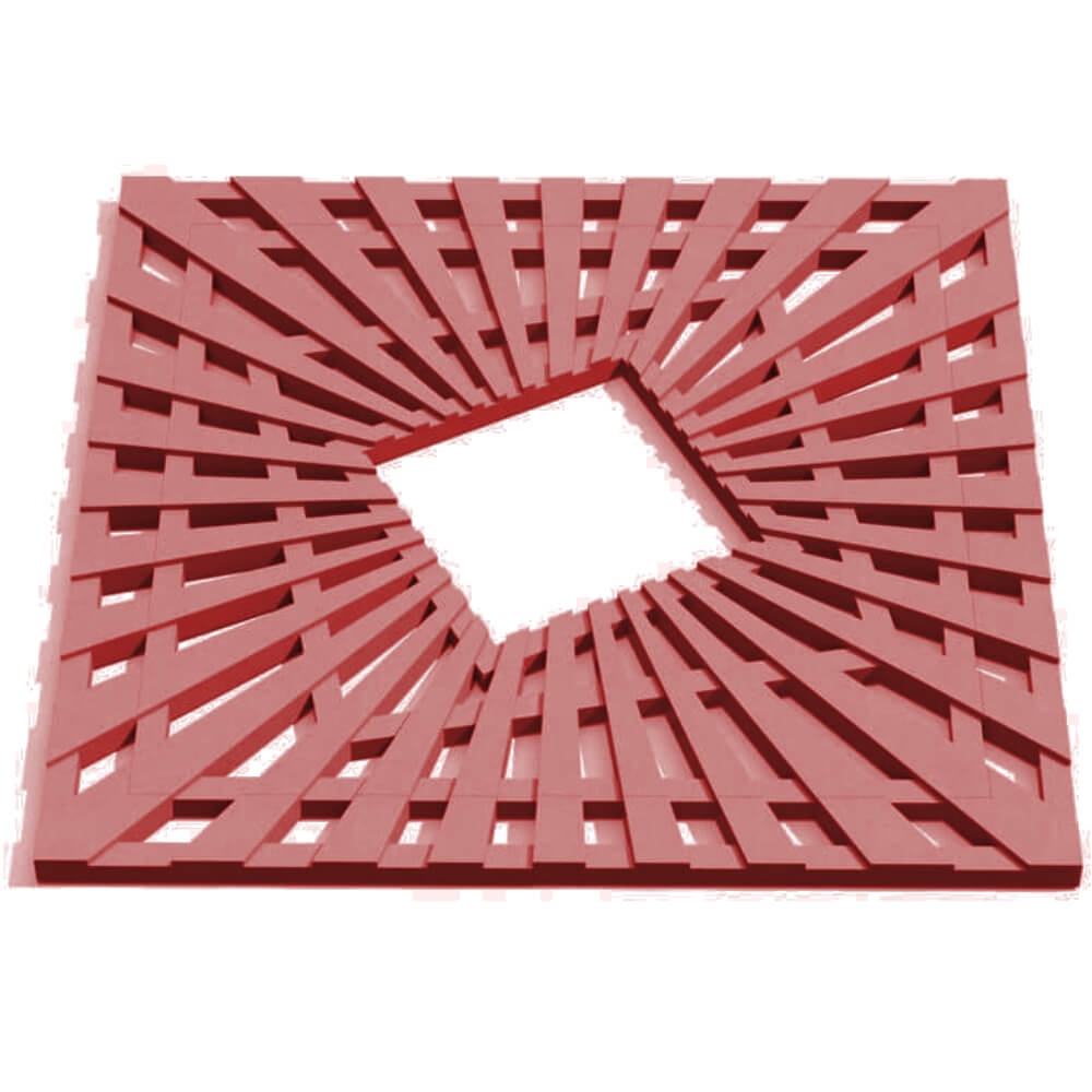 Приствольная решетка для дерева ZKING ATMOSPHERE 1.2х1.2м Красная Каспийск фото