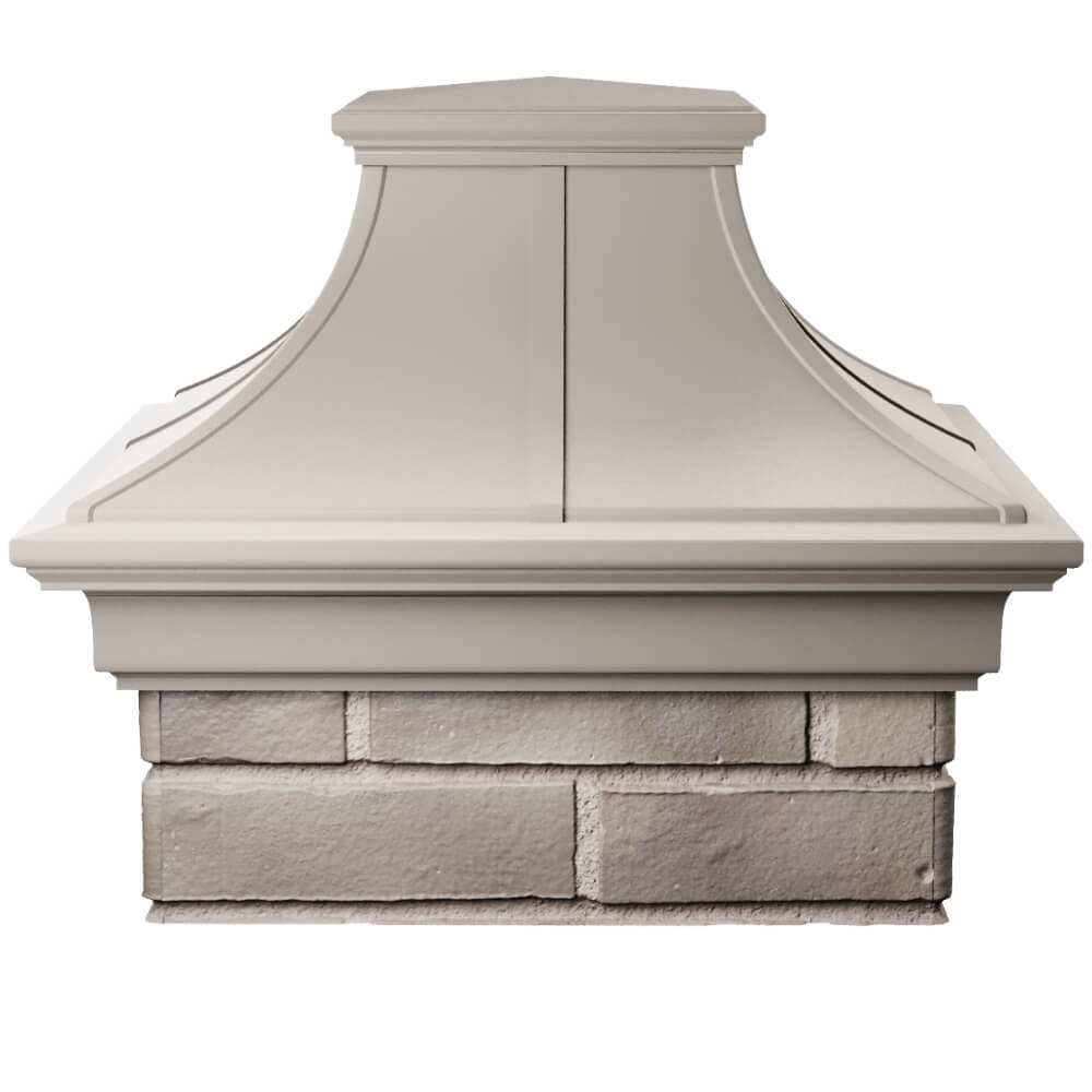 Колпак Zking Монблан Премиум Бежевый на столб 1.5х1.5 кирпича (385х385мм) Каспийск фото