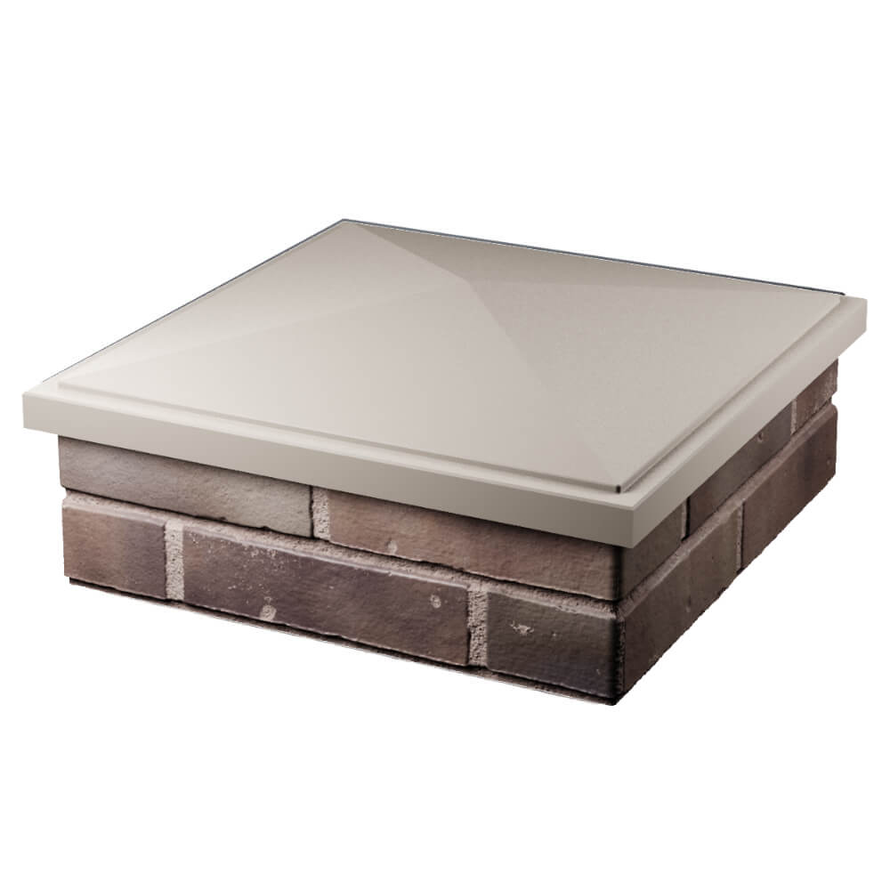 Колпак Zking БонаМоно Бежевый на столб 2х2 кирпича (515х515, 530х530мм) в Каспийске фото