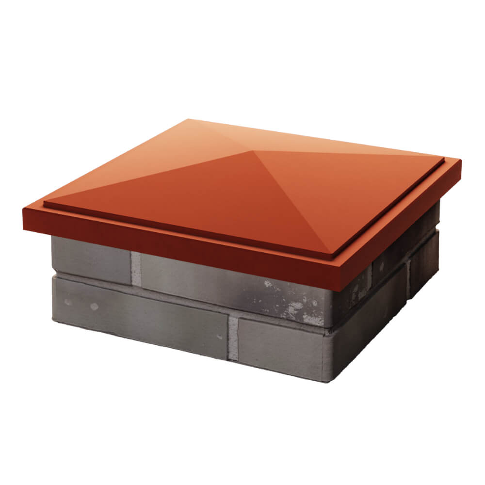 Колпак Zking БонаМоно Красный на столб 1.5х1.5 кирпича (385х385, 400х400мм) в Каспийске фото