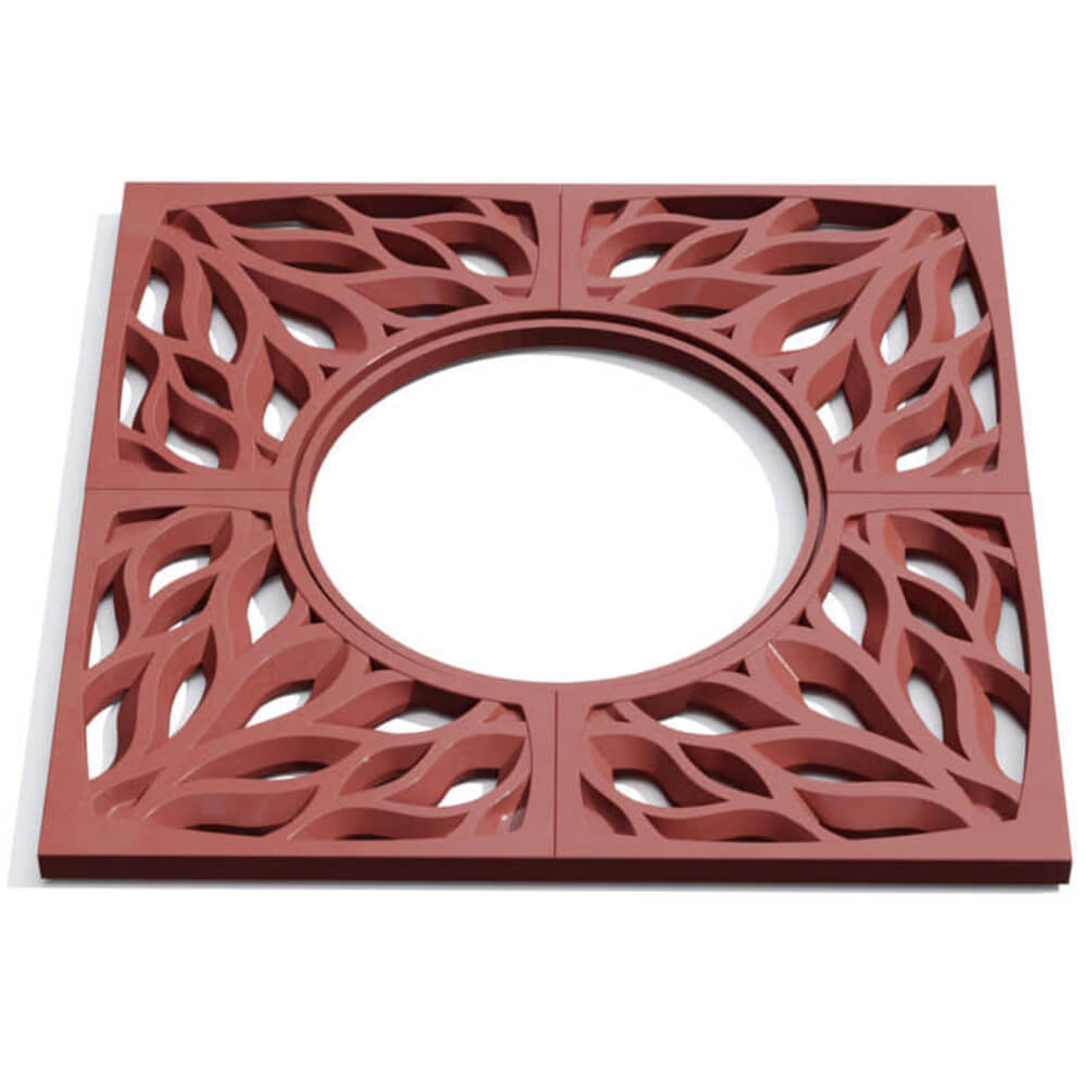 Приствольная решетка для дерева ZKING CRUST 1.2х1.2м Красная Каспийск фото