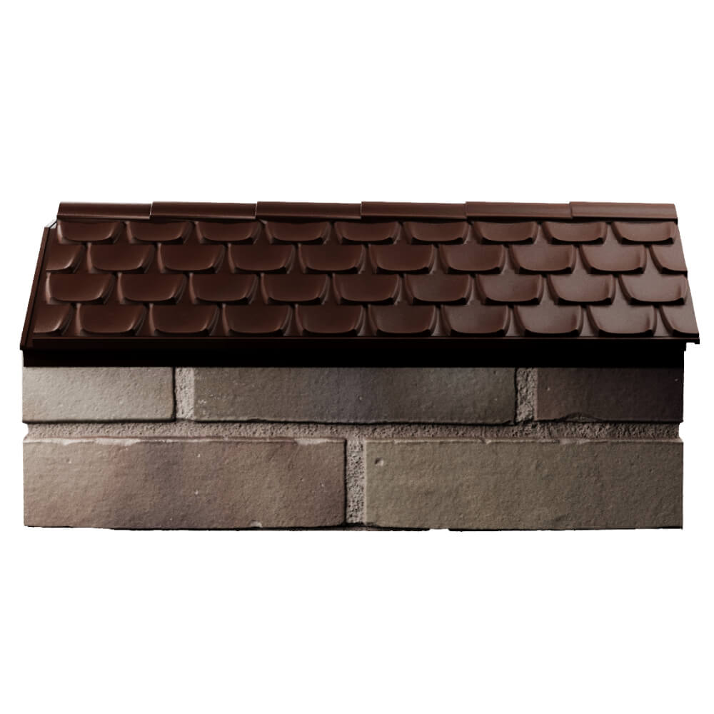 Парапет Zking Эльбрус Коричневый с посадкой на 1 кирпич (255мм) в Каспийске фото
