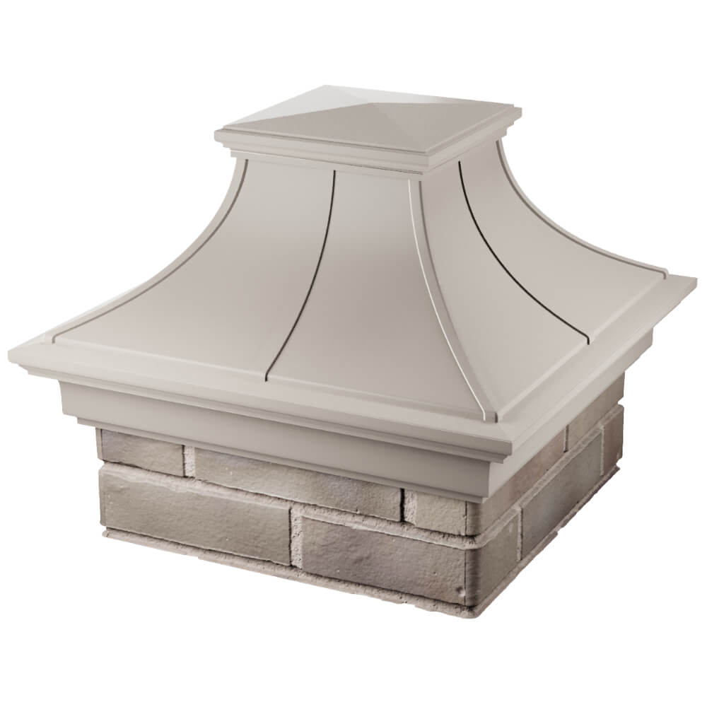 Колпак Zking Монблан Премиум Бежевый на столб 1.5х1.5 кирпича (385х385мм) в Каспийске фото