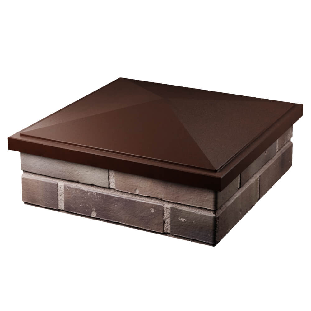 Колпак Zking БонаМоно Коричневый на столб 2х2 кирпича (515х515, 530х530мм) в Каспийске фото