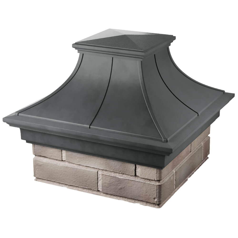 Колпак Zking Монблан Премиум Серый на столб 1.5х1.5 кирпича (385х385мм) в Каспийске фото