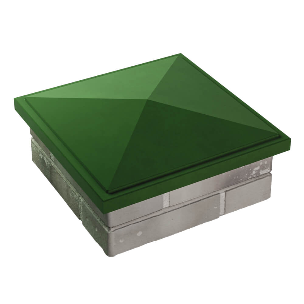 Колпак Zking БонаМоно Зеленый на столб 1.5х1.5 кирпича (385х385, 400х400мм) в Каспийске фото