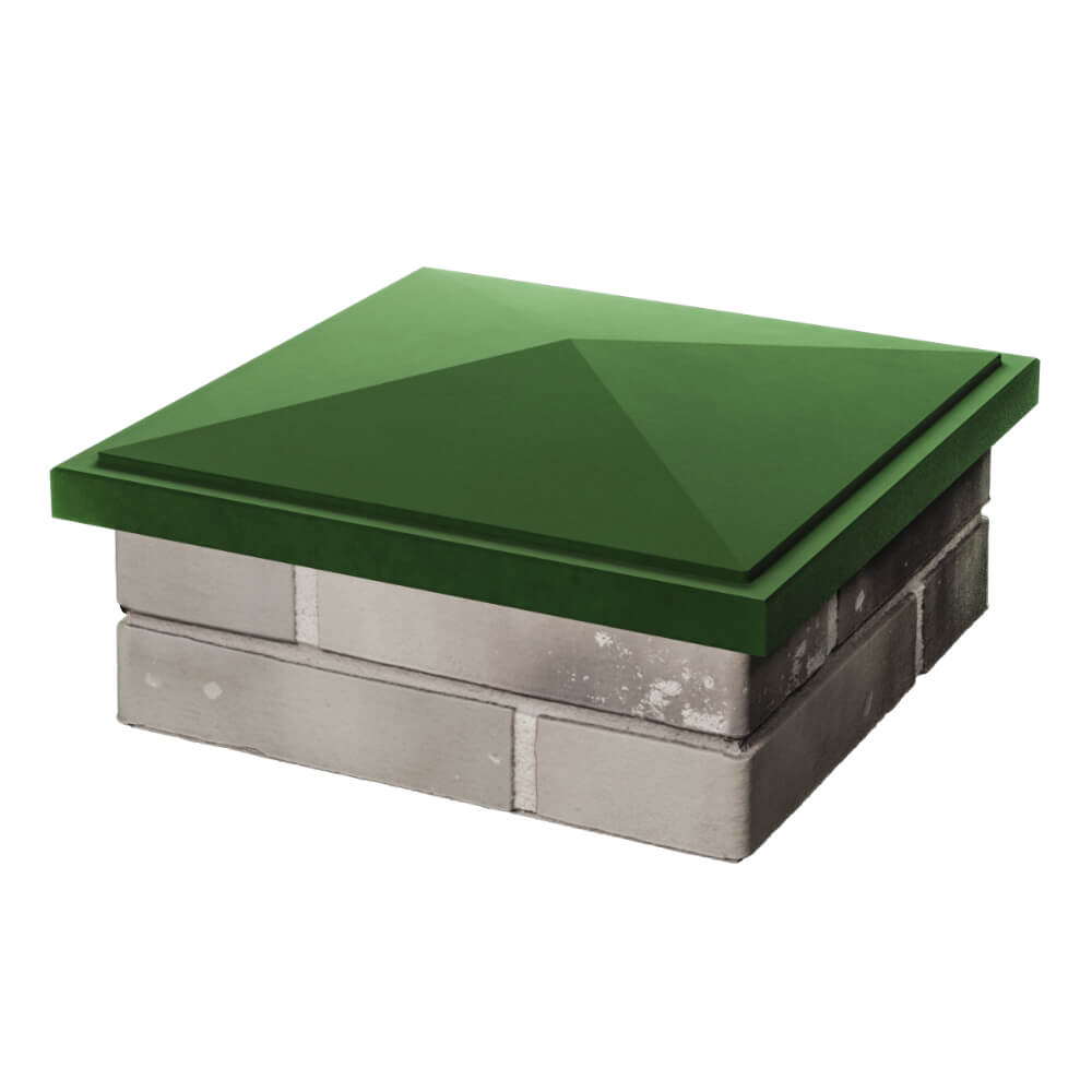 Колпак Zking БонаМоно Зеленый на столб 1.5х1.5 кирпича (385х385, 400х400мм) в Каспийске фото