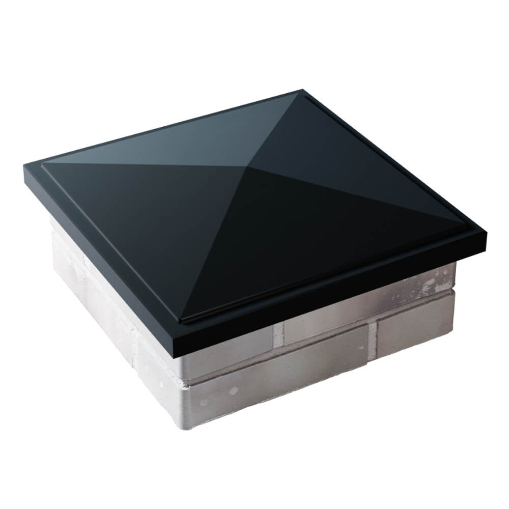 Колпак Zking БонаМоно Черный на столб 1.5х1.5 кирпича (385х385, 400х400мм) в Каспийске фото