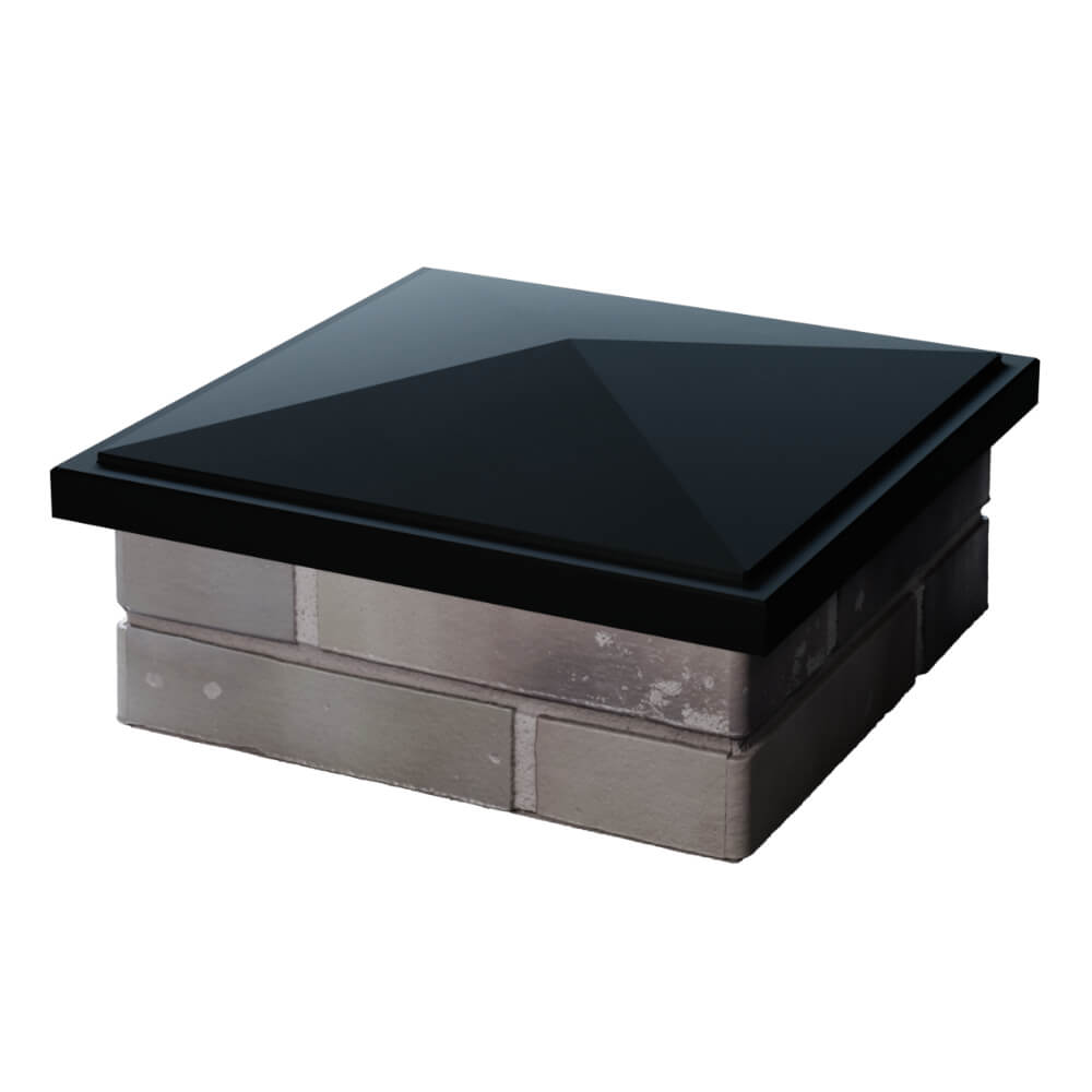 Колпак Zking БонаМоно Черный на столб 1.5х1.5 кирпича (385х385, 400х400мм) в Каспийске фото