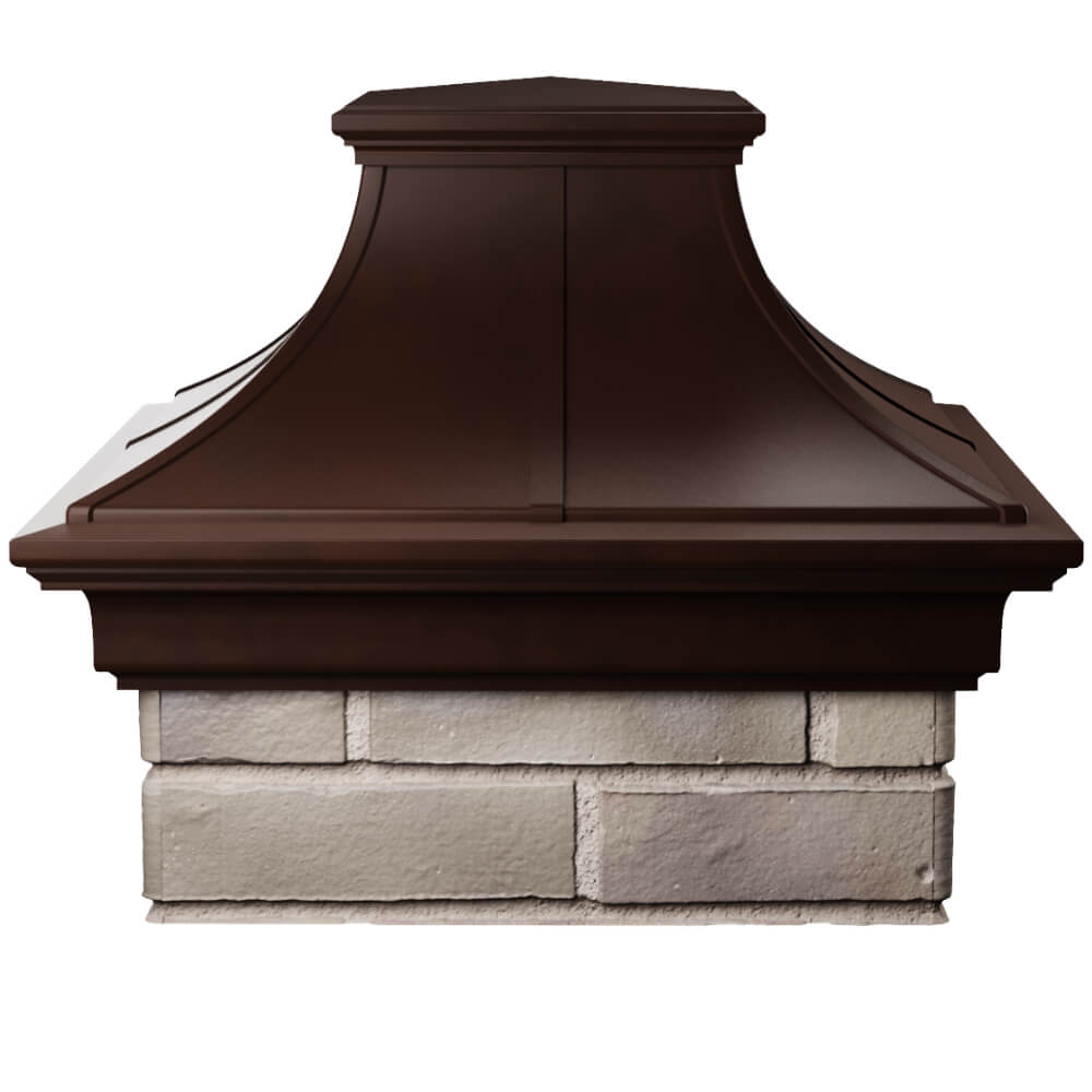 Колпак Zking Монблан Премиум Коричневый на столб 1.5х1.5 кирпича (385х385мм) Каспийск фото