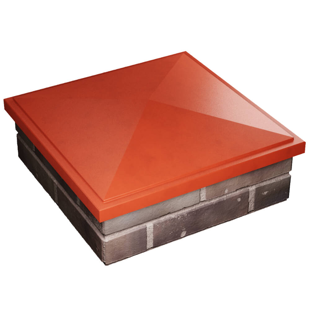 Колпак Zking БонаМоно Красный на столб 2х2 кирпича (515х515, 530х530мм) в Каспийске фото