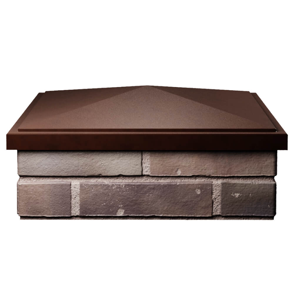 Колпак Zking БонаМоно Коричневый на столб 2х2 кирпича (515х515, 530х530мм) Каспийск фото
