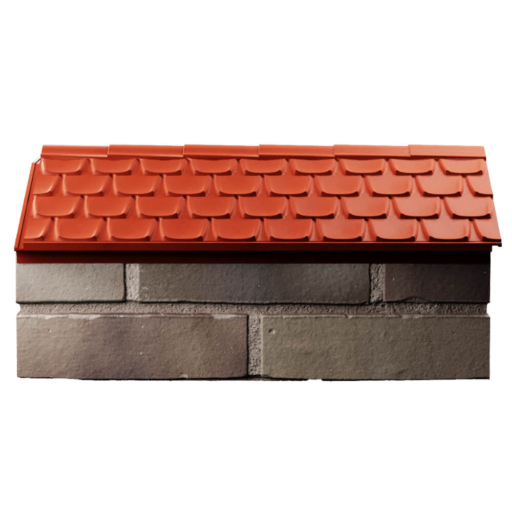 Парапет Zking Эльбрус Красный с посадкой на 1 кирпич (255мм) в Каспийске фото