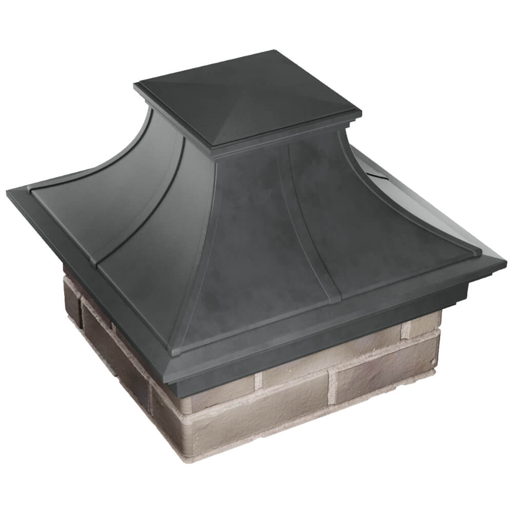 Колпак Zking Монблан Премиум Серый на столб 1.5х1.5 кирпича (385х385мм) в Каспийске фото