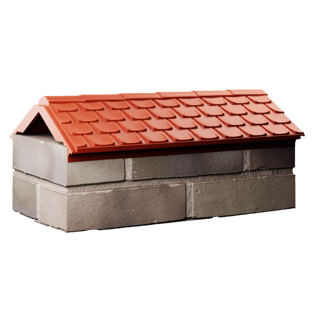 Парапет Zking Эльбрус Красный с посадкой на 1 кирпич (255мм) Каспийск фото