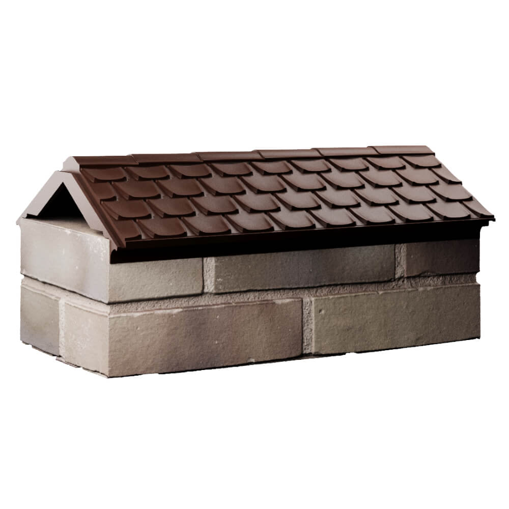 Парапет Zking Эльбрус Коричневый с посадкой на 1 кирпич (255мм) Каспийск фото